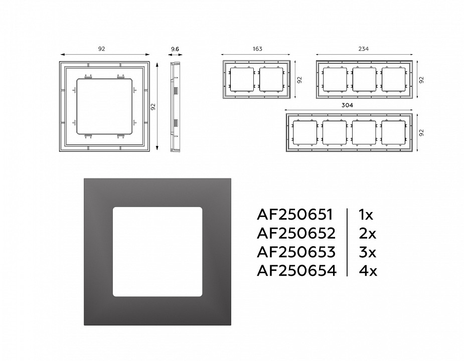 Рамка на 2 поста ambrella volt alfa af250652