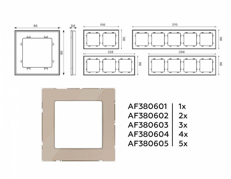 Рамка на 2 поста ambrella volt alfa af380602