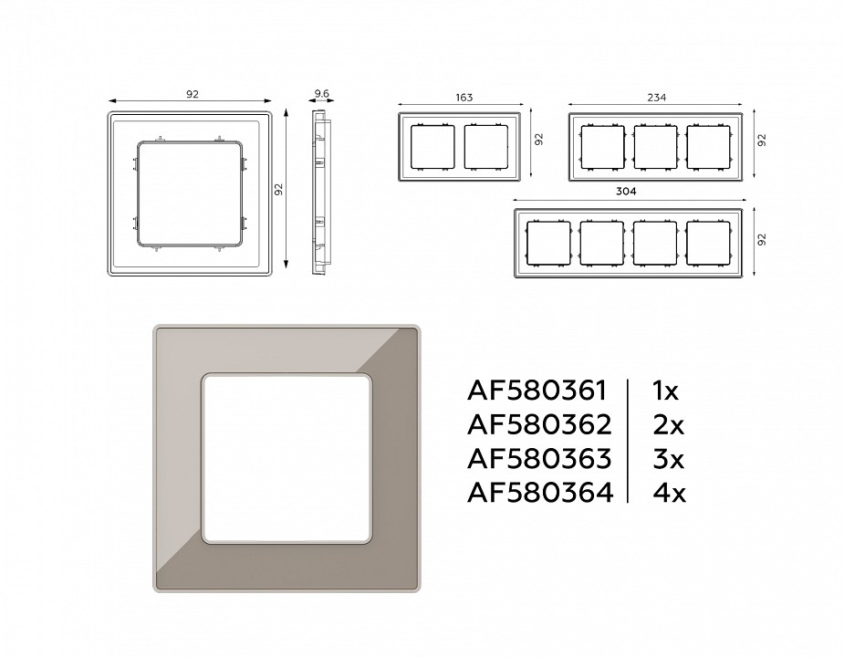 Рамка на 3 поста ambrella volt alfa af580363