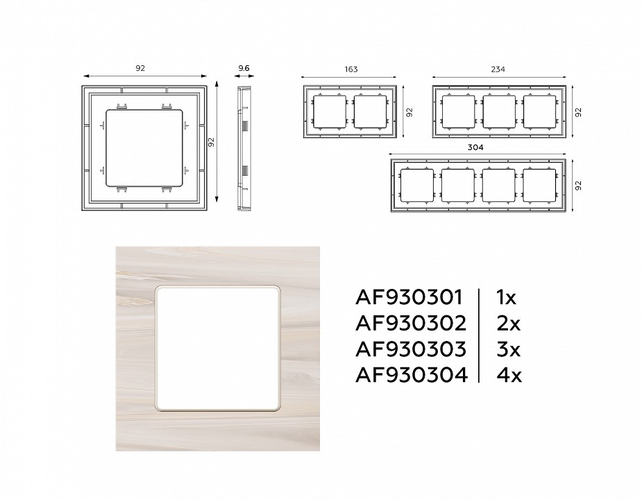 Рамка на 2 поста ambrella volt alfa af930302