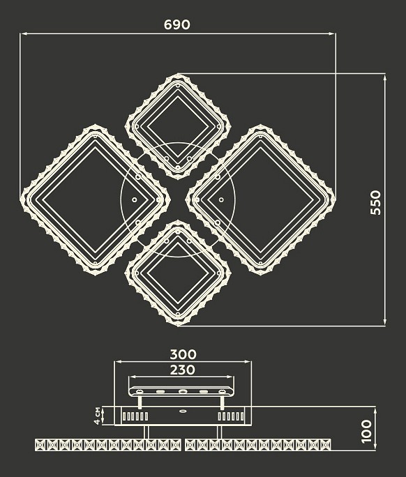Потолочная люстра ambrella light fa fa1726