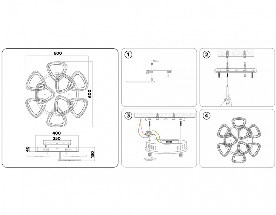 Потолочная люстра ambrella light fa fa2921