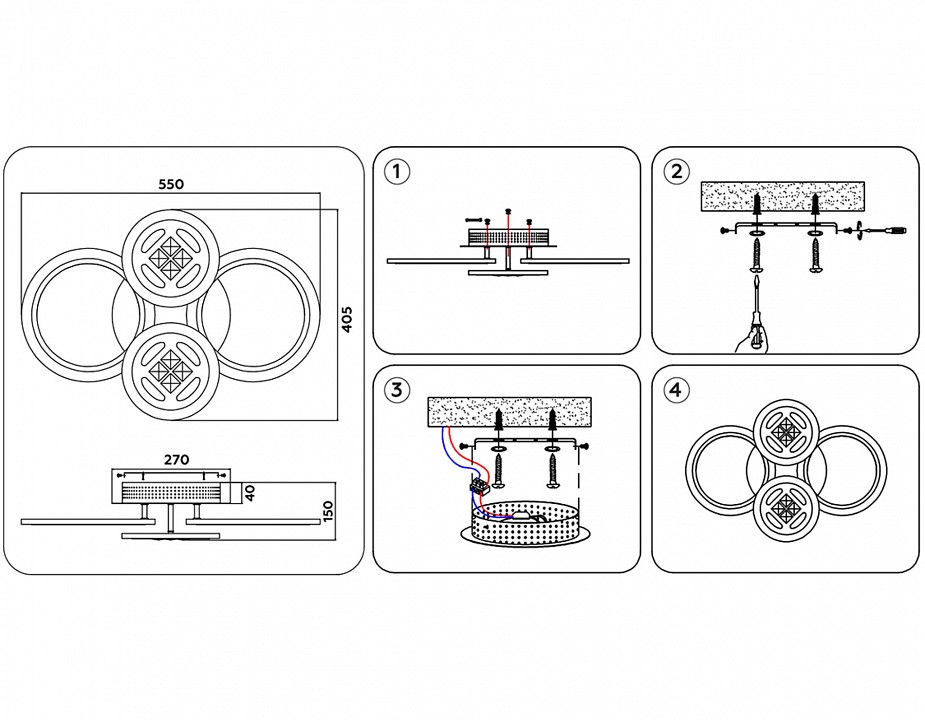 Потолочная люстра ambrella light fa fa2951