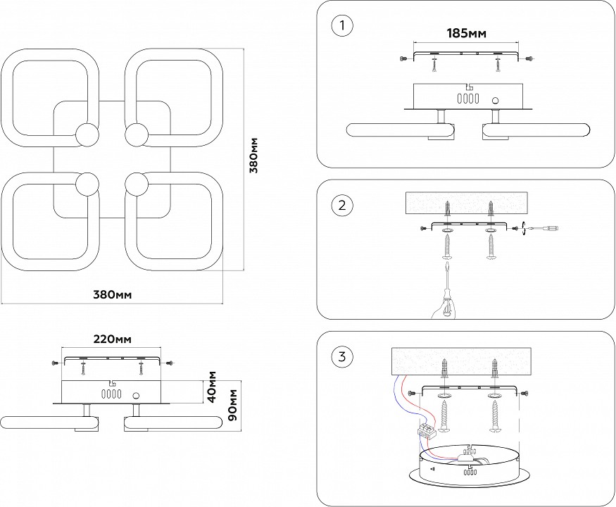 Потолочная люстра ambrella light fa fa3819