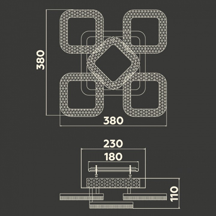 Потолочная люстра ambrella light fa fa3914