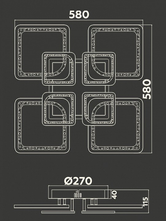 Потолочная люстра ambrella light fa fa4423