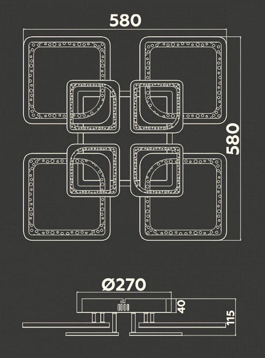 Потолочная люстра ambrella light fa fa4424