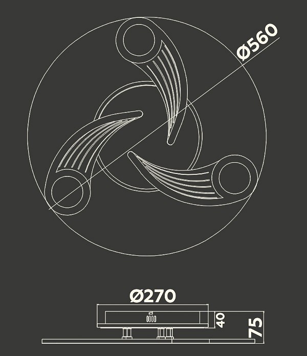 Потолочная люстра ambrella light fa fa4475