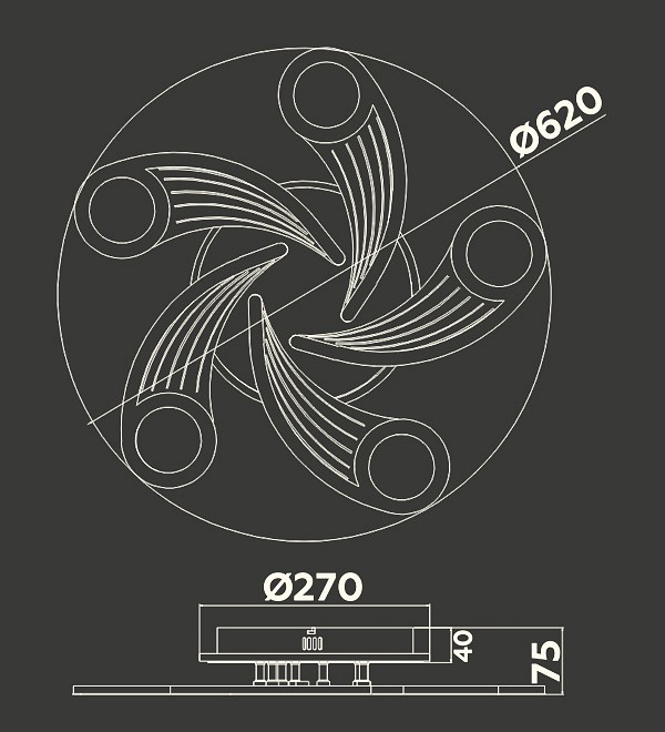 Потолочная люстра ambrella light fa fa4476