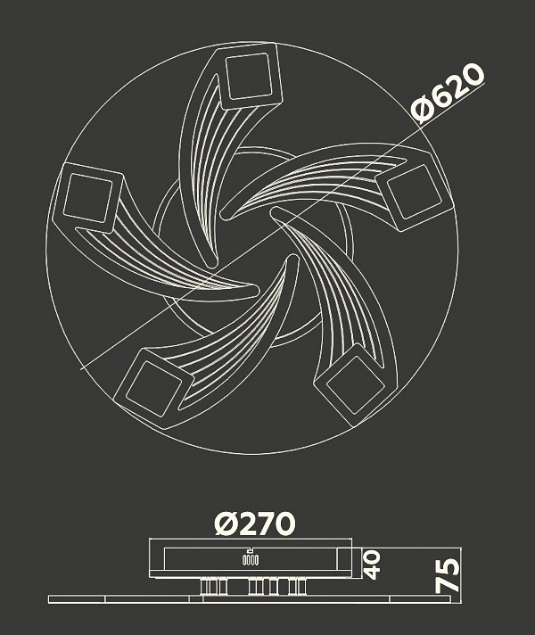 Потолочная люстра ambrella light fa fa4478