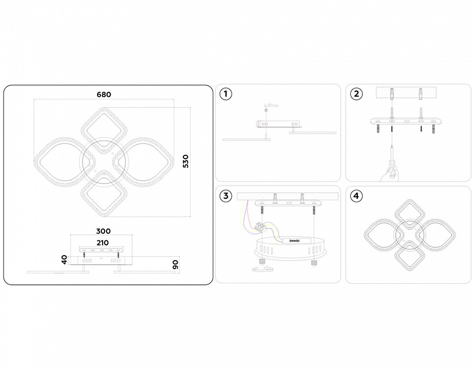 Потолочная люстра ambrella light fa fa5149