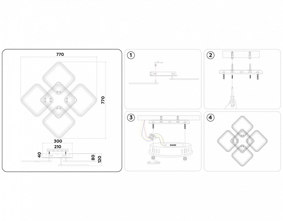 Потолочная люстра ambrella light fa fa5301