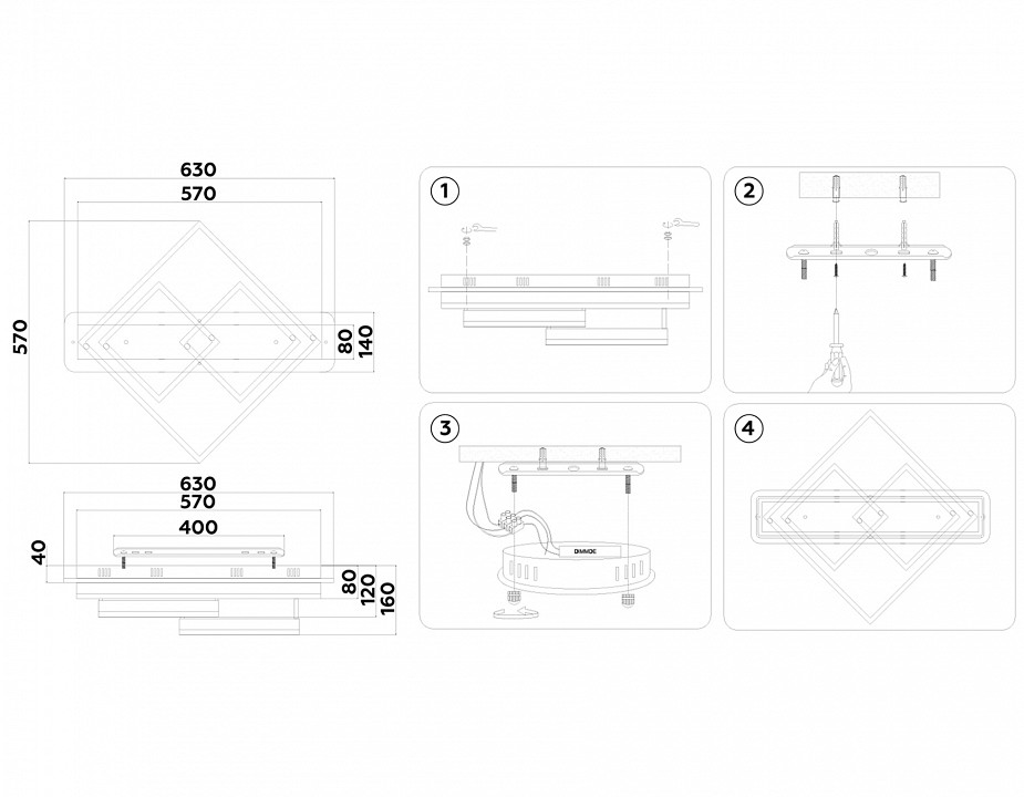 Потолочная люстра ambrella light fa fa8531