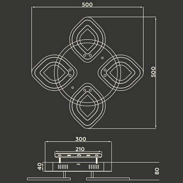 Потолочная люстра ambrella light fa fa8841