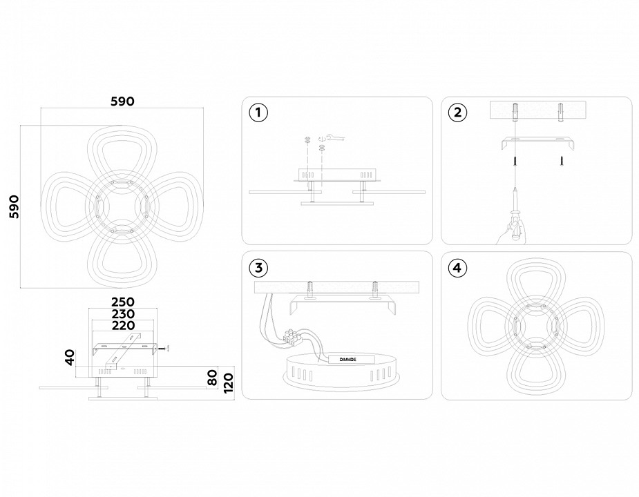 Потолочная люстра ambrella light fa fa8925