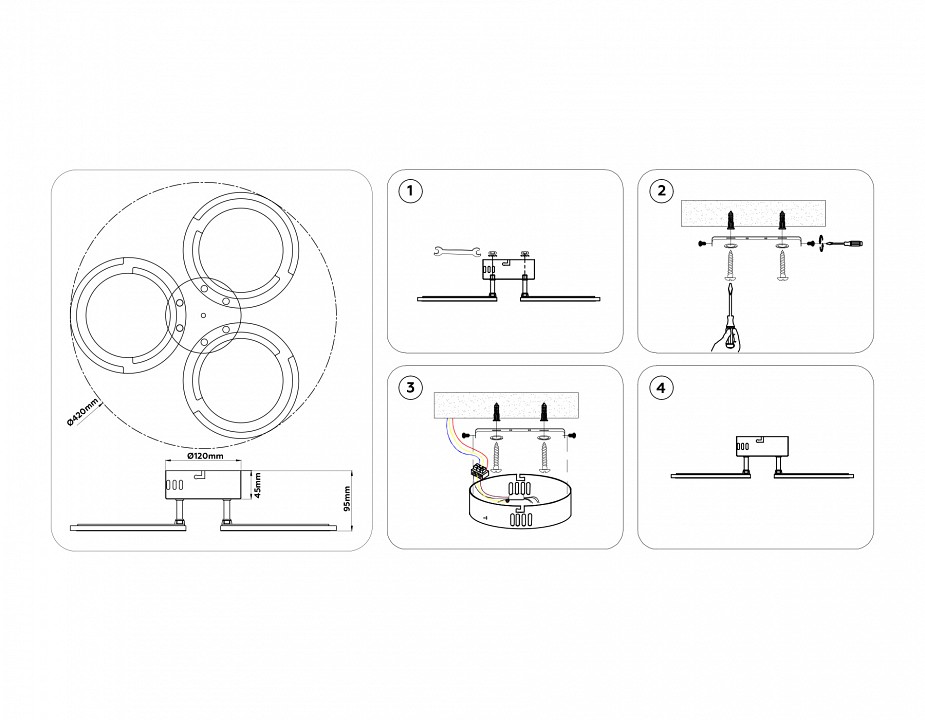 Потолочная люстра ambrella light fa fa8942