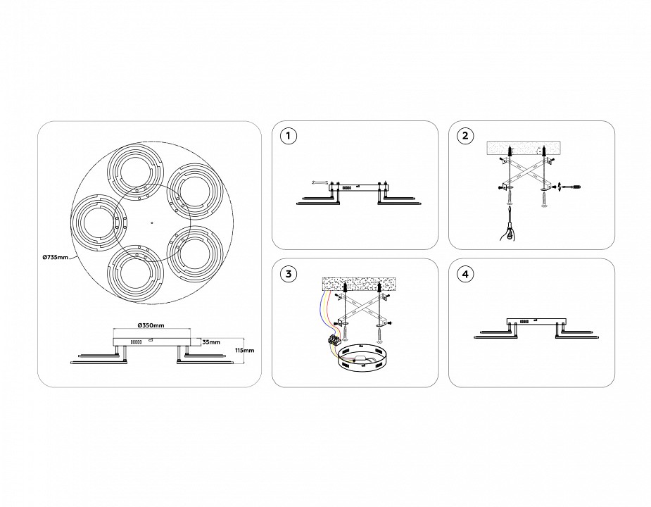 Потолочная люстра ambrella light fa fa8944