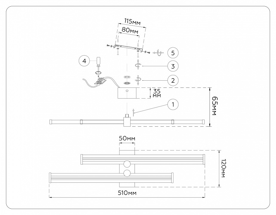 Накладной светильник ambrella light comfort fl6152