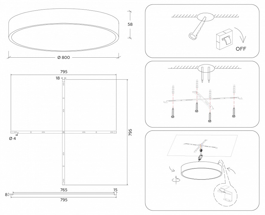 Накладной светильник ambrella light fv fv5541