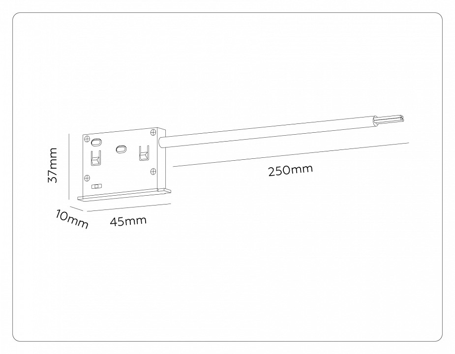 Токопровод концевой ambrella light track system gl2025