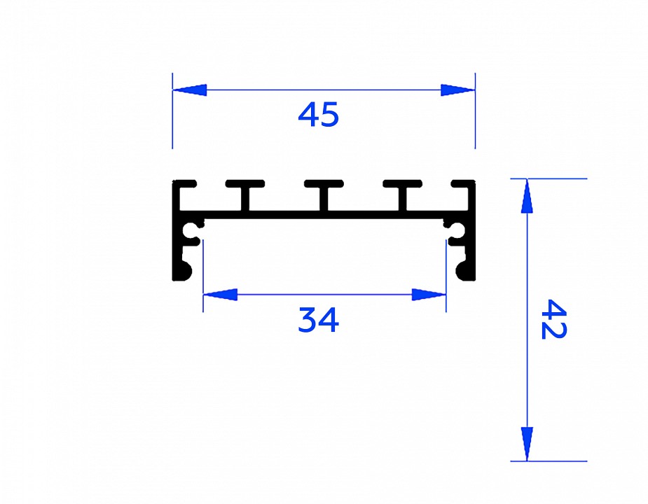 Профиль накладной ambrella light gp gp3070bk