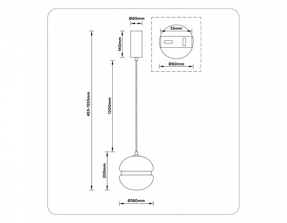 Подвесной светильник ambrella light lh lh11001