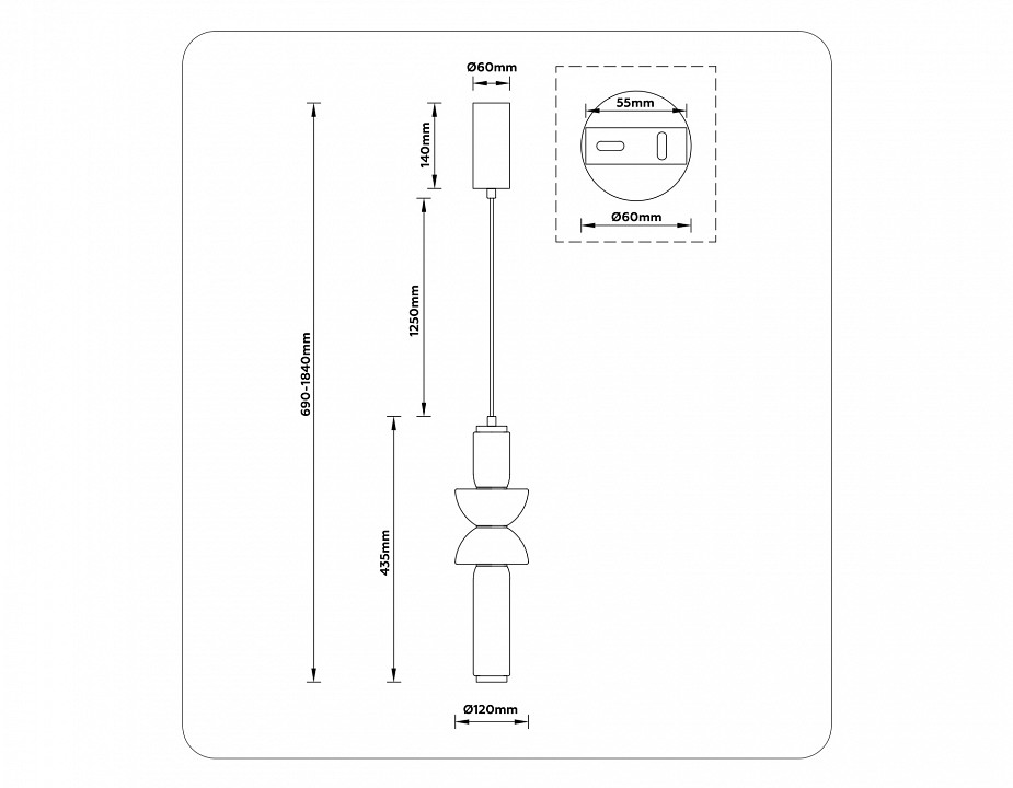 Подвесной светильник ambrella light lh lh11021