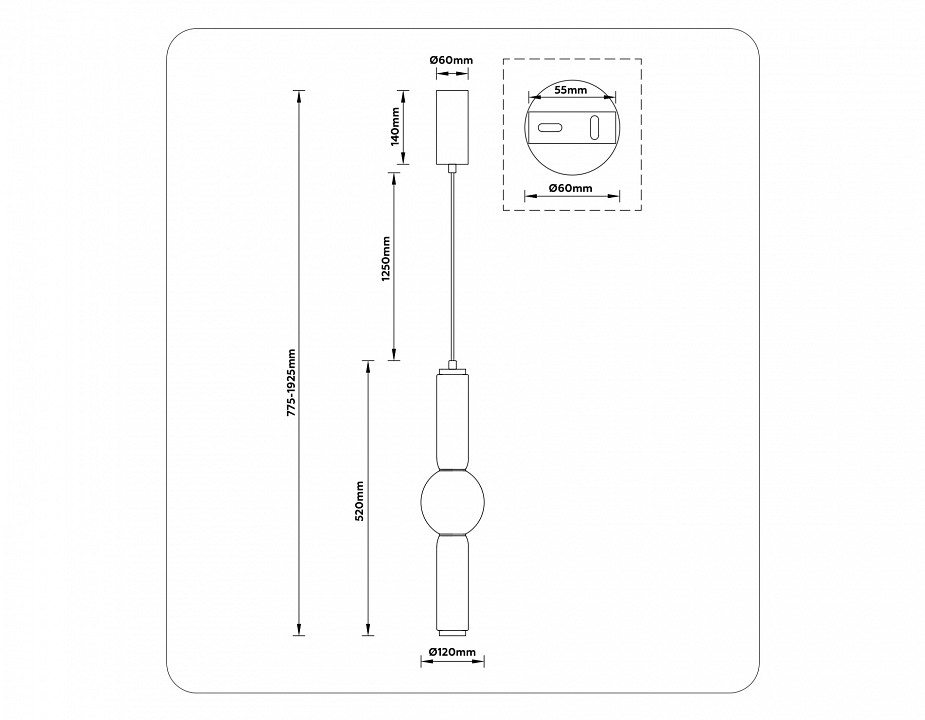 Подвесной светильник ambrella light lh lh11023