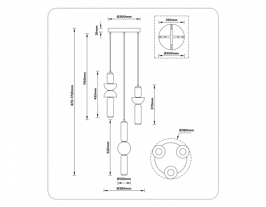 Подвесной светильник ambrella light lh lh11026