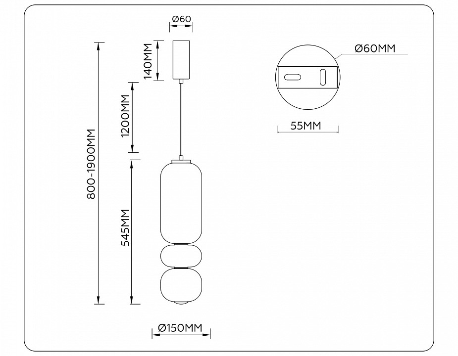 Подвесной светильник ambrella light lh lh11033