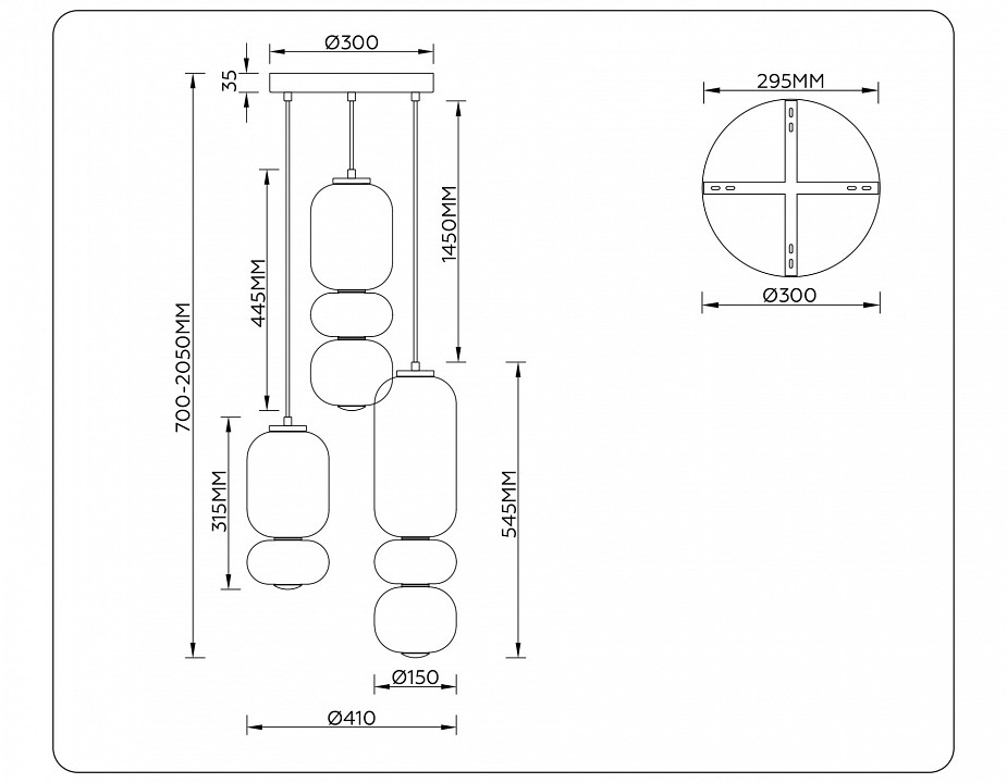 Подвесной светильник ambrella light lh lh11036