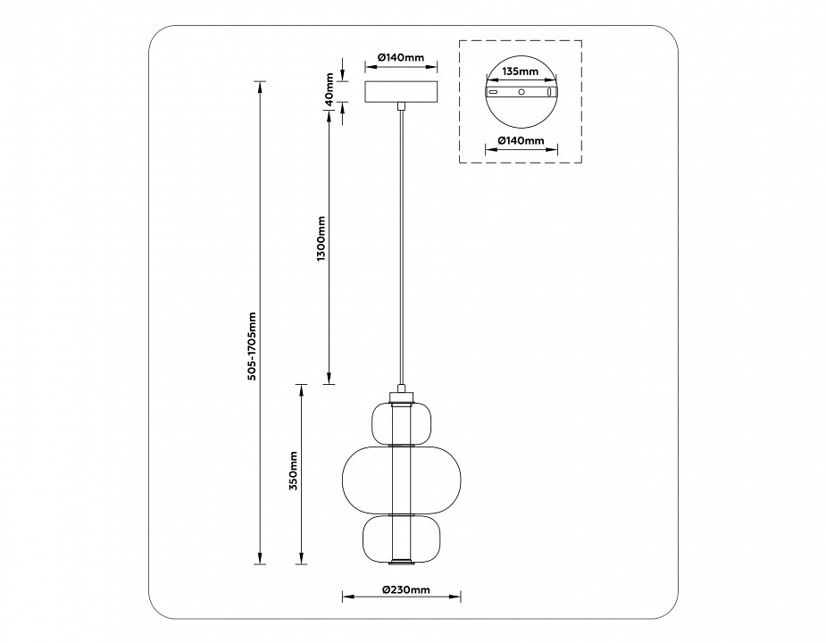 Подвесной светильник ambrella light lh lh11057