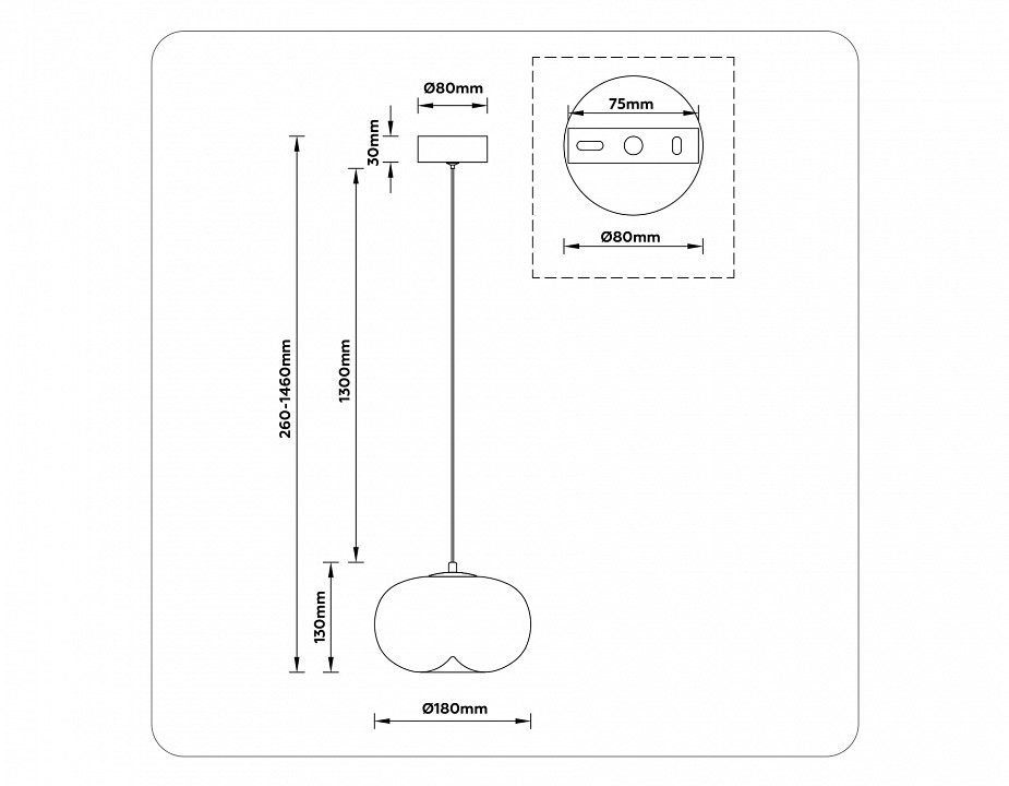 Подвесной светильник ambrella light lh lh11082