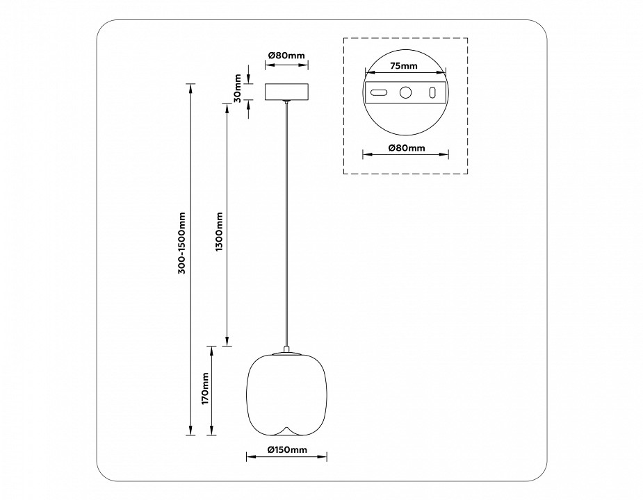 Подвесной светильник ambrella light lh lh11092