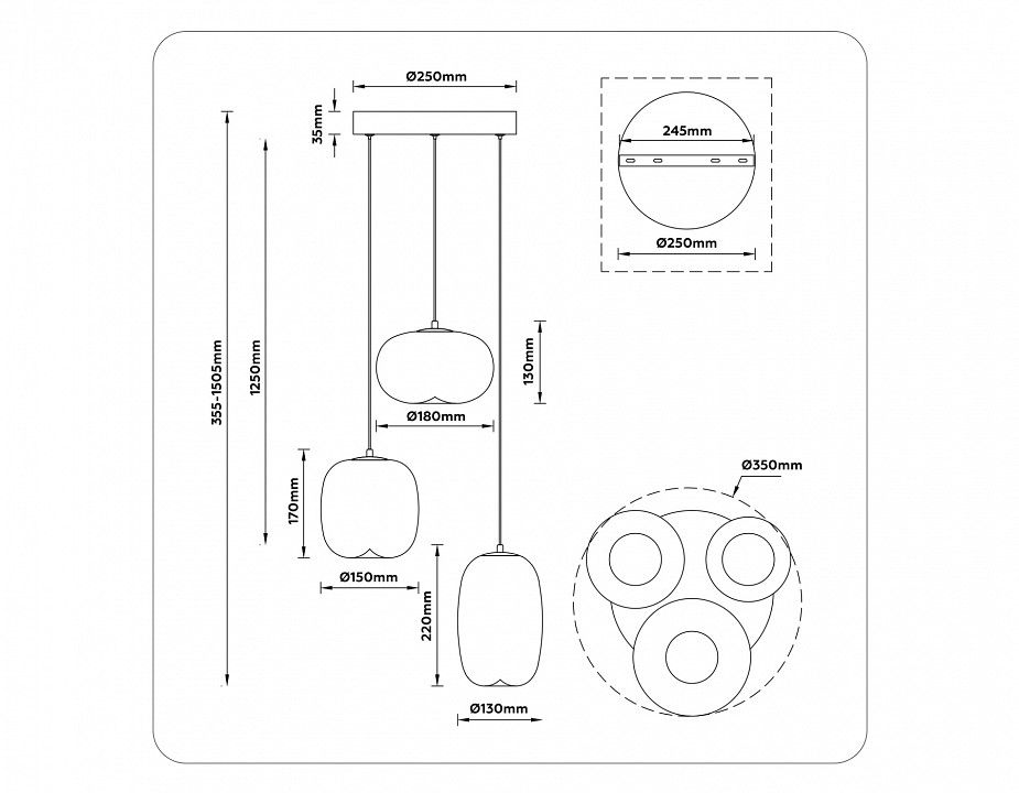 Подвесной светильник ambrella light lh lh11099