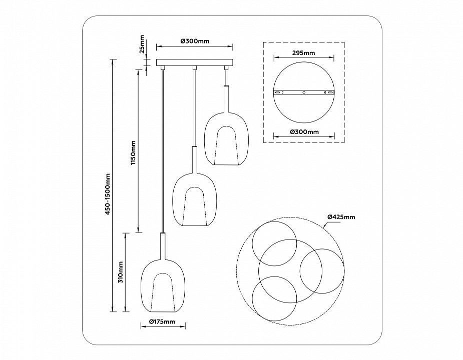 Подвесной светильник ambrella light lh lh11156
