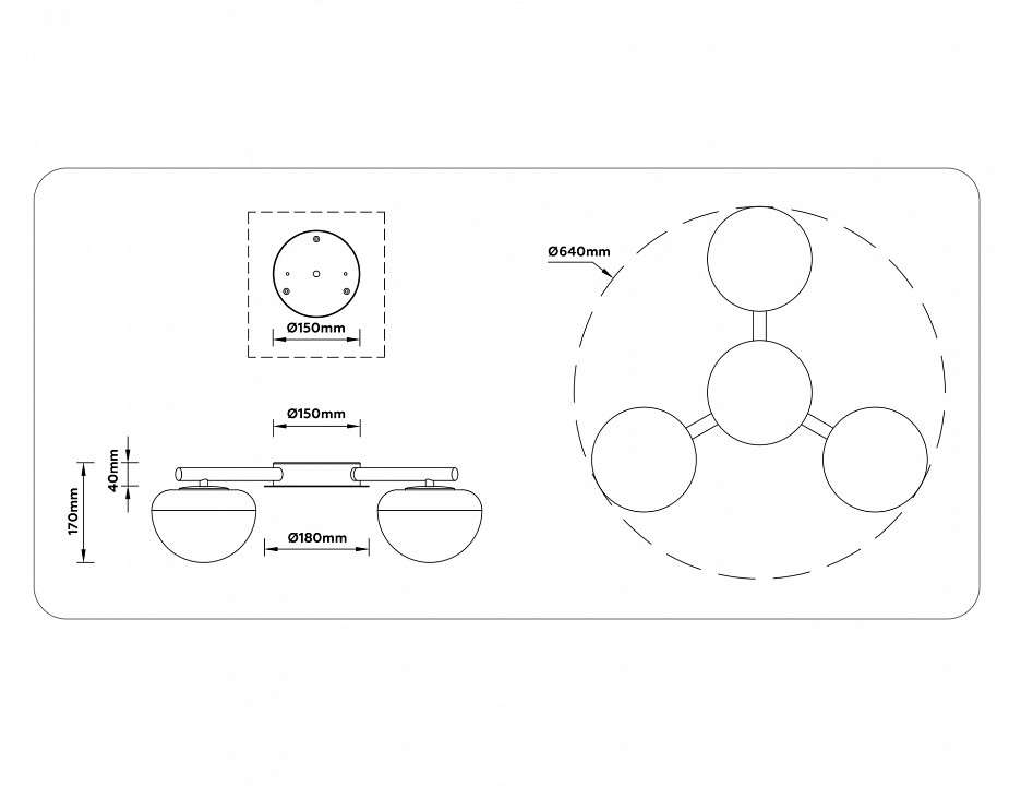 Потолочная люстра ambrella light lh lh12006