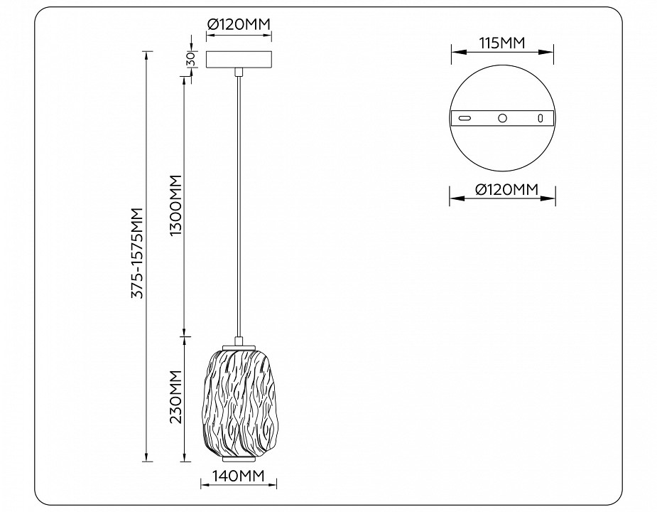 Подвесной светильник ambrella light lh lh30101