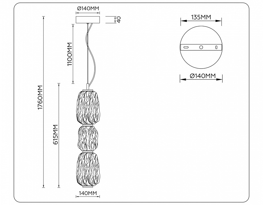 Подвесной светильник ambrella light lh lh30102