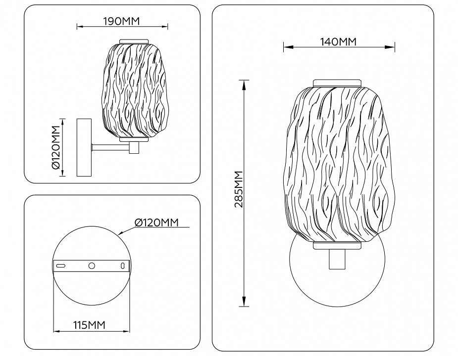 Бра ambrella light lh lh30108