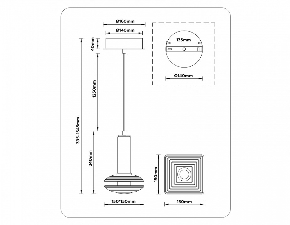Подвесной светильник ambrella light lh lh31003