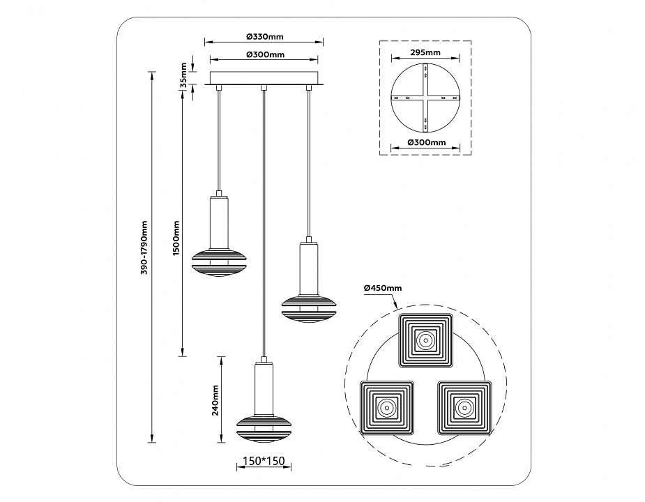 Подвесной светильник ambrella light lh lh31011