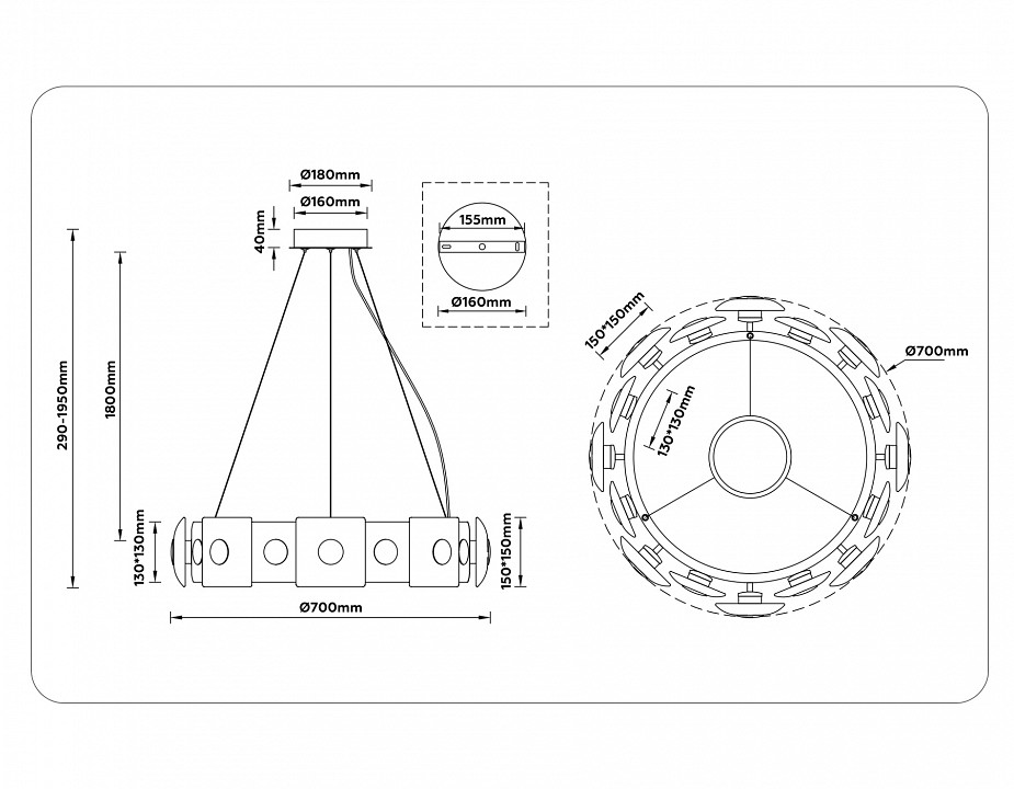 Подвесной светильник ambrella light lh lh31027