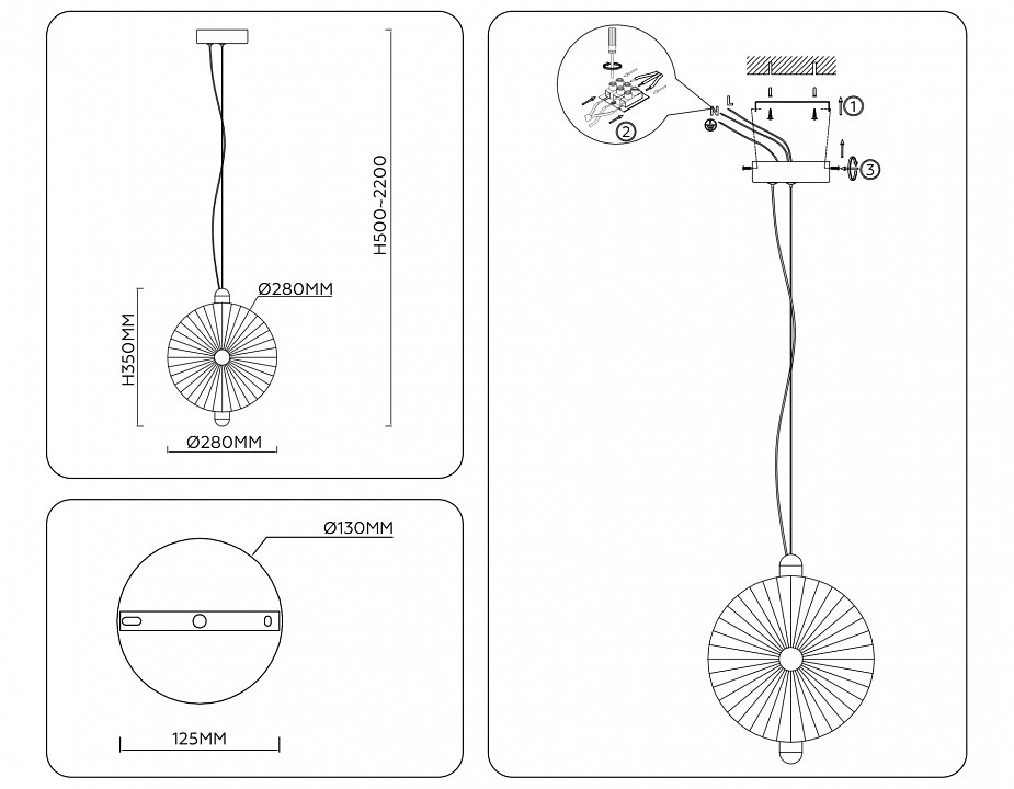 Подвесной светильник ambrella light lh lh31147