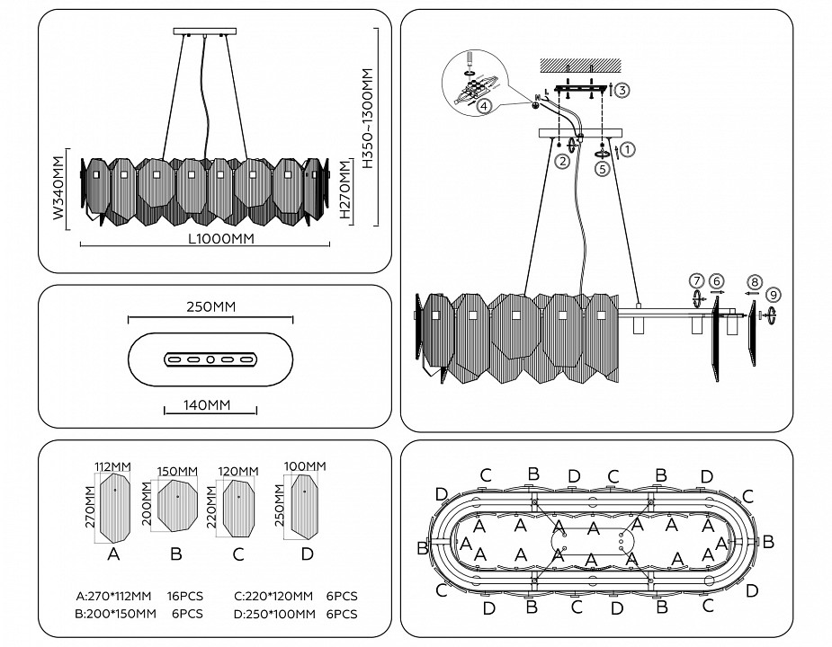 Подвесной светильник ambrella light lh lh31205