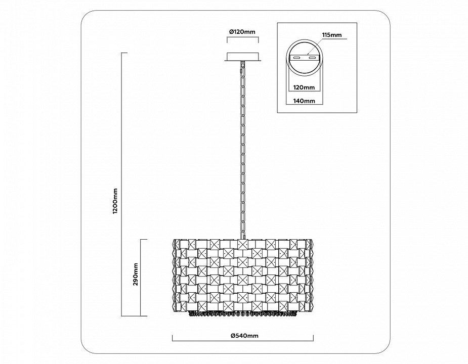 Подвесной светильник ambrella light lh lh41001