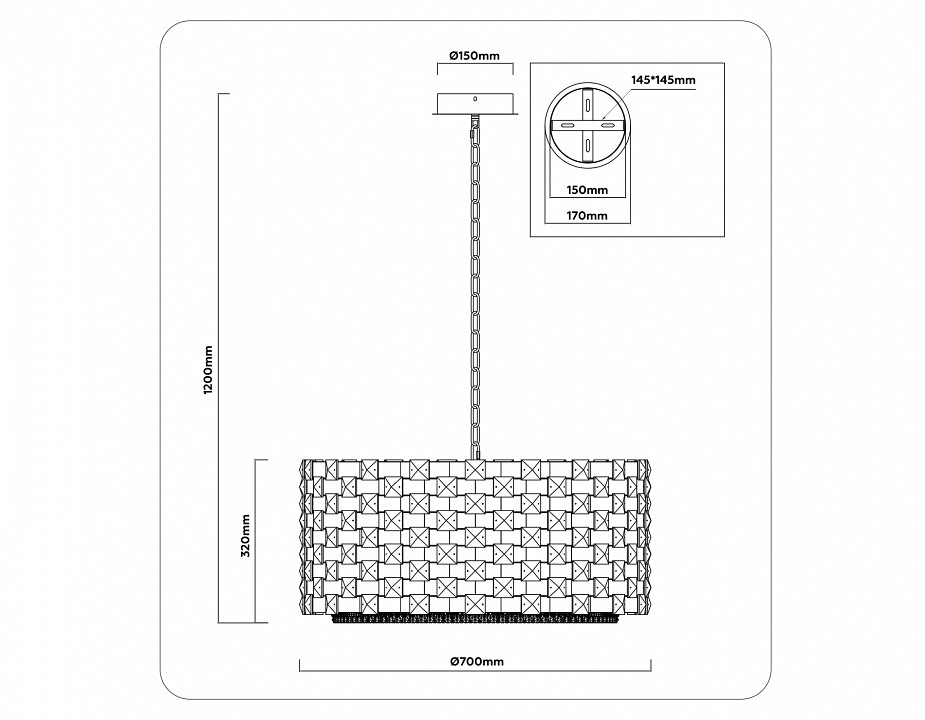 Подвесной светильник ambrella light lh lh41006
