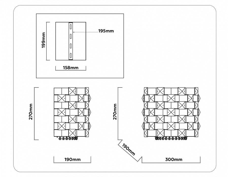 Накладной светильник ambrella light lh lh41014