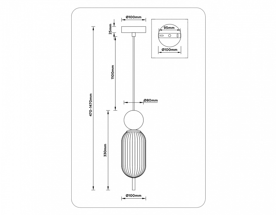 Подвесной светильник ambrella light lh lh53101