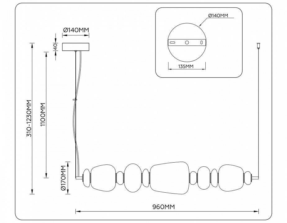 Подвесной светильник ambrella light lh lh53176